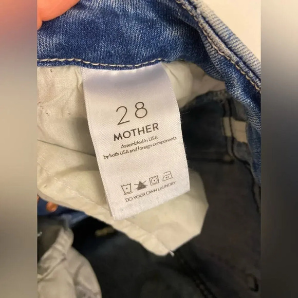 MOTHER Denim The Pixie Fray Losing Control Skinny Blue Size 28 - Picture 8 of 10